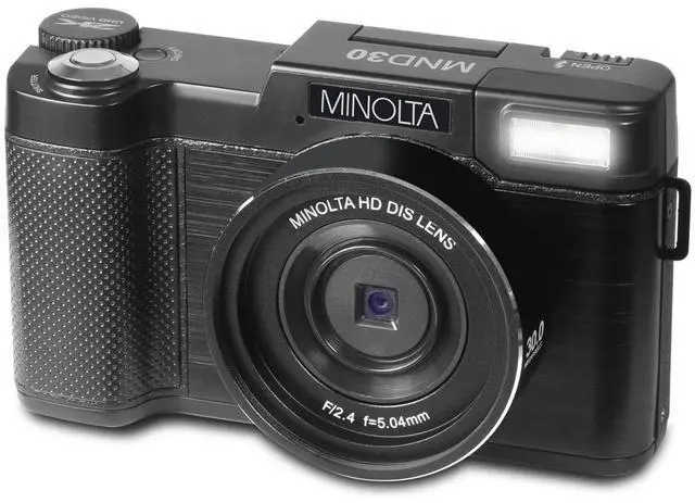 Main image of 30MP Digital Camera 2.7K Ultra HD Video, 3-inch 180° LCD Screen, Face Detection, Anti-Shake, 9 Scene Modes, Photo Burst, Panorama, CMOS Sensor, 32GB Card (Black)