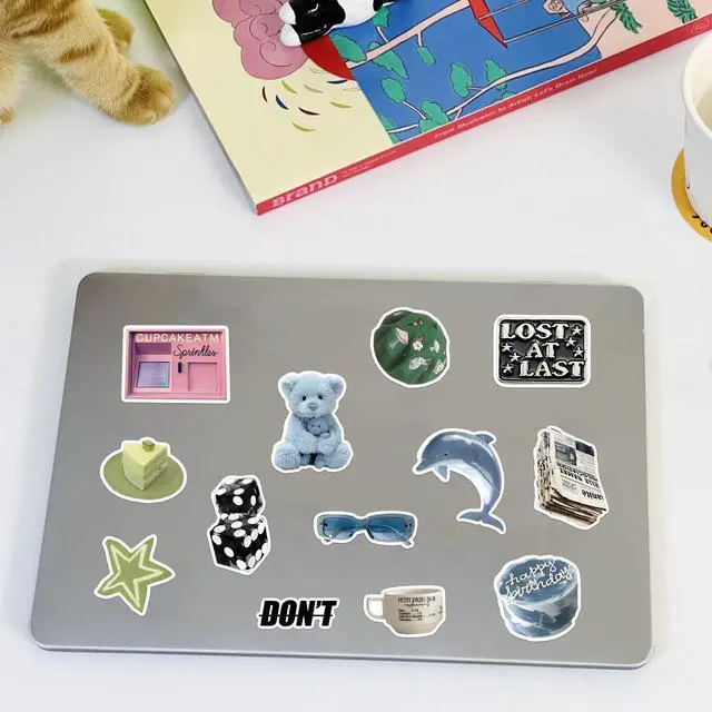 Alt view image 6 of 6 - 400 PCS Cute Stickers,Aesthetic Motivational and Inspirational Stickers for Adults, Teens, Laptops, Water Bottles, Journals, INS Style Summer Sticker for Journaling, Planners and Scrapbooks
