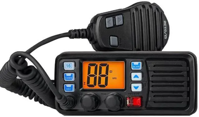 Main image of RM20 25W Fixed Mount Marine Radio, IP67 Built-in GPS DSC Loud Audio | Offshore Fishermen, Charter Boat Captains, 110dB Speaker, NOAA Weather Alert, 88 Global Channels, Vibration Drainage, 3-Watch
