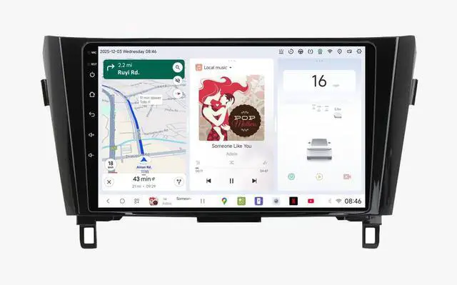 Main image of DUDUAUTO DUDU3 Car Radio for Nissan Rogue T32 2014-2020 Stereo Update 8-Core 4+64GB 10" Carplay & Android Auto Head Unit w/Custom Wallpaper Layout Touch Screen for Navigation,Music