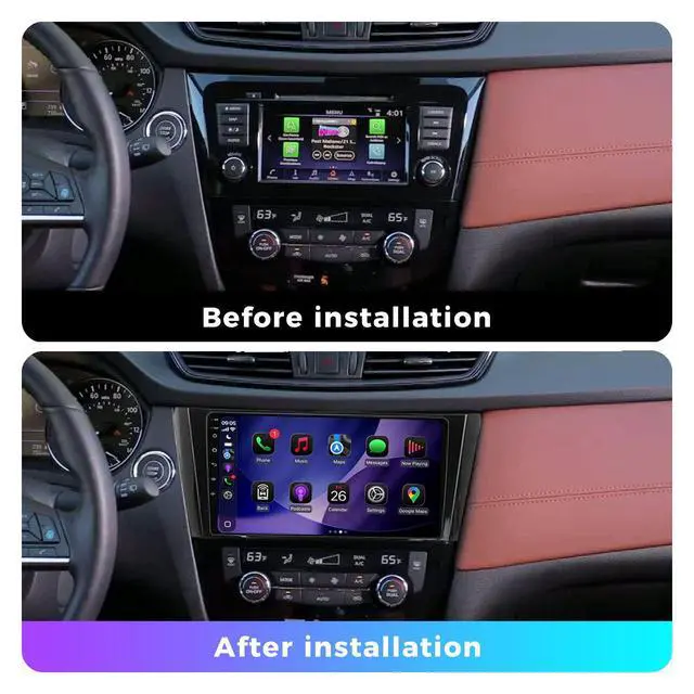 Alt view image 2 of 7 - DUDUAUTO DUDU3 Car Radio for Nissan Rogue T32 2014-2020 Stereo Update 8-Core 4+64GB 10" Carplay & Android Auto Head Unit w/Custom Wallpaper Layout Touch Screen for Navigation,Music