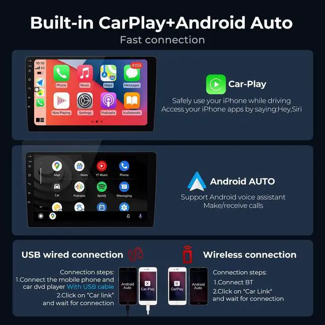 Alt view image 3 of 7 - DUDUAUTO DUDU3 Car Radio for Nissan Rogue T32 2014-2020 Stereo Update 8-Core 4+64GB 10" Carplay & Android Auto Head Unit w/Custom Wallpaper Layout Touch Screen for Navigation,Music