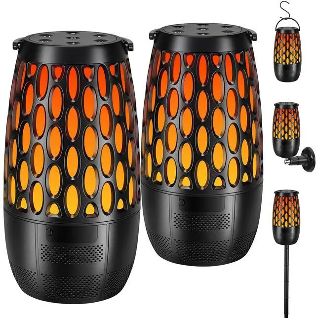 Main image of Upgraded Outdoor Bluetooth Speakers Waterproof, 10 Watt Surround HD Sound Multi-Sync Auto-Pairing up to 100 Speakers, Cool Gadgets Gifts for Men, Outdoor Speaker with Light for Patio Party (2 Pack)