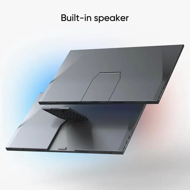 Alt view image 7 of 7 - New! Portable Monitor 15.6'' FHD 1080P -Gaming Ultra-Slim Portable Laptop Monitor with Kickstand & Speakers - IPS Display for PC, MAC, Phone, Xbox, PS5 - USB C & HDMI Connectivity