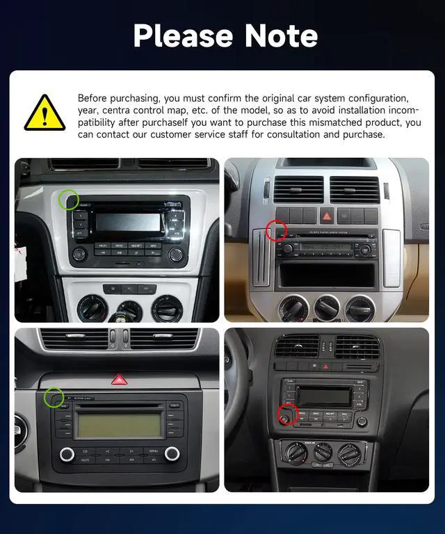 Alt view image 5 of 7 - 4G+64G Car Stereo for VW Passat Jetta MK5 MK6 Tiguan Golf Polo Seat Wireless Carplay/Android Auto Android Car Radio,7 Touch Screen GPS WiFi Bluetooth FM/RDS SWC USB/Type-C+Backup Camera