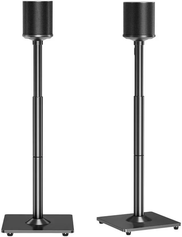 Main image of Speaker Stands for Sonos Era 100, Sonos One, One SL, Play:1, Height Adjustable 35"-43" Floor Standing Speaker Stands Pair with Cable Management, Ear Level Surround Sound, 11lbs Loading, MU9146