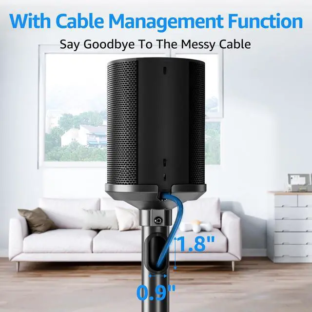 Alt view image 4 of 7 - Speaker Stands for Sonos Era 100, Sonos One, One SL, Play:1, Height Adjustable 35"-43" Floor Standing Speaker Stands Pair with Cable Management, Ear Level Surround Sound, 11lbs Loading, MU9146