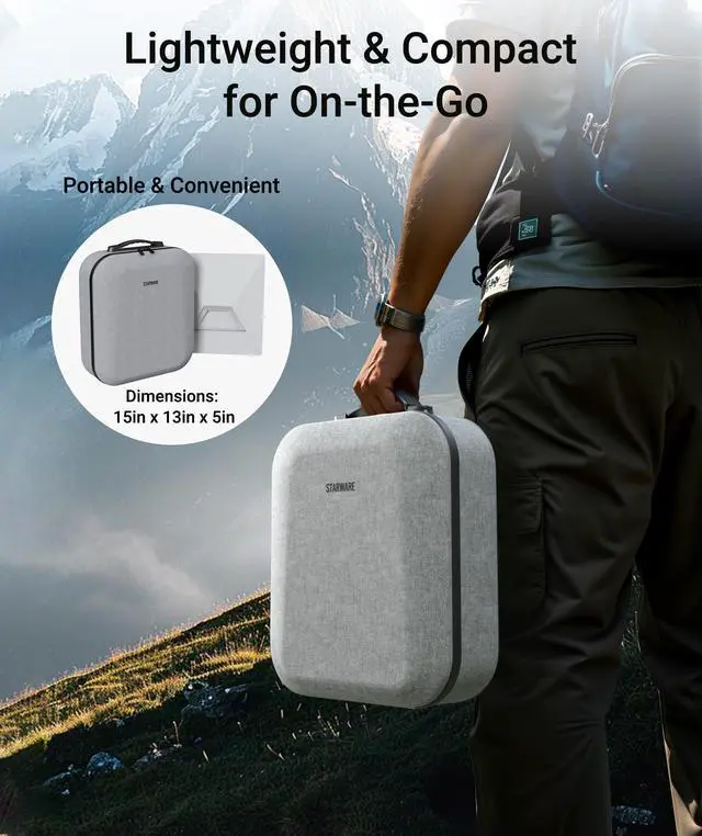 Alt view image 5 of 5 - Starlink Mini Case, Portable Lightweight Protective Travel Case | Shockproof & Splash-Resistant Carrying Case for Starlink Mini & Accessories, Ideal for Travel, Camping and RV Adventures