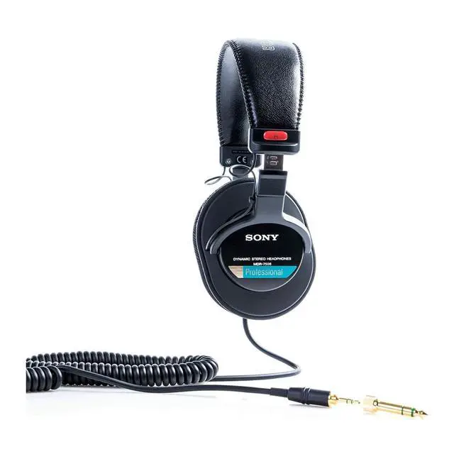 Alt view image 2 of 7 - MDR7506 Folding Professional Closed Ear Headphones W/Nylon Braided Cable W/Nylon Braided Cable