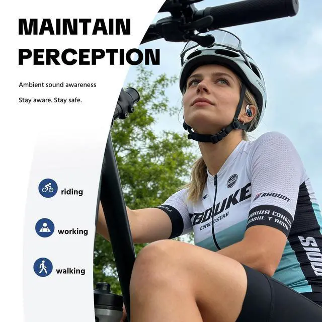 Alt view image 5 of 7 - Open-Ear Headphones360° Rotating Charging Case, Ergonomic Earhook | Bluetooth 6.0, IPX5, 60H Playtime, ENC Call Noise Reduction, Superior Sound Quality, Stable Fit for Commute & Workout