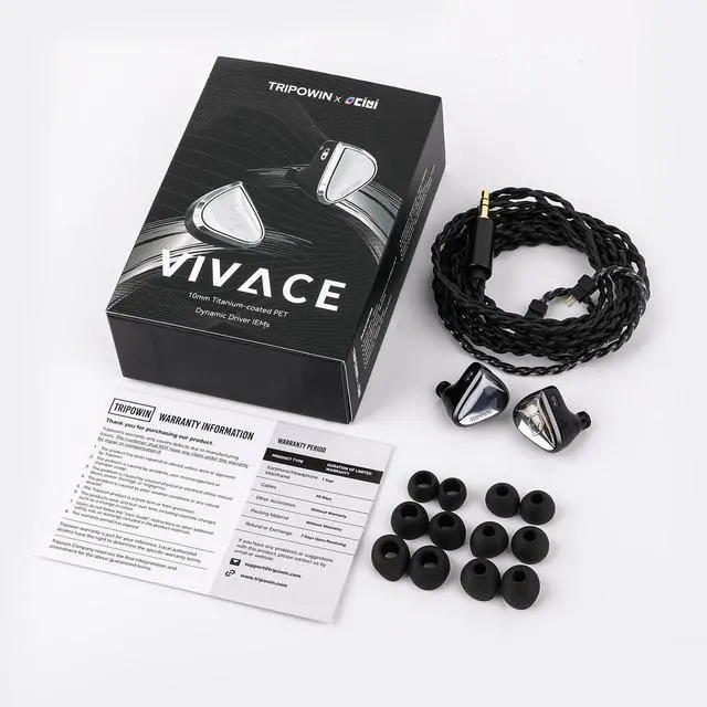 Alt view image 7 of 7 - Tripowin x 0DiBi: Vivace in Ear Monitor, 10mm Titanium Diaphragm Dynamic Driver IEM, HiFi Wired Earbuds Earphone, Gaming Earbuds with 2Pin Detachable Cable for Musicians Audio Enthusiasts