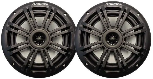 Main image of 6.5" 150 Watt Peak Power 2-Way Marine OEM Replacement Black Boat Audio Speakers (Pair)