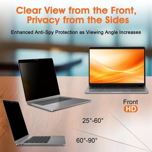 Alt view image 2 of 7 - Magnetic Privacy Screen for MacBook Air 13.6 & 13 Inch (2022-2026, M2, M3, M4, M5), Anti-Blue Light Glare Privacy Screen Shield and Protector for Mac 13 Inch (A2681 A3113 A3240 A3449)