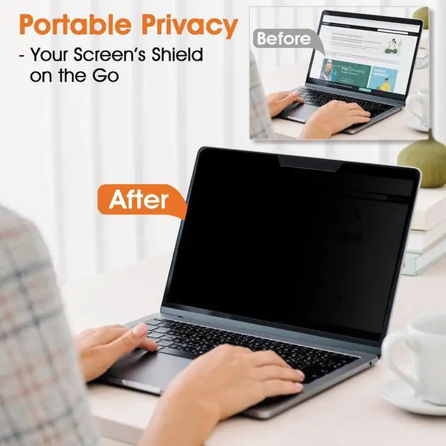 Alt view image 6 of 7 - Magnetic Privacy Screen for MacBook Air 13.6 & 13 Inch (2022-2026, M2, M3, M4, M5), Anti-Blue Light Glare Privacy Screen Shield and Protector for Mac 13 Inch (A2681 A3113 A3240 A3449)