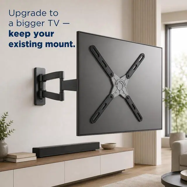 Alt view image 3 of 7 - Mount-It VESA Mount Adapter Kit, 200x200 to 400x400mm, Fits 32-55" TVs | Heavy-gauge steel kit converts 200x200mm mounts to fit 400x200 and 400x400mm patterns
