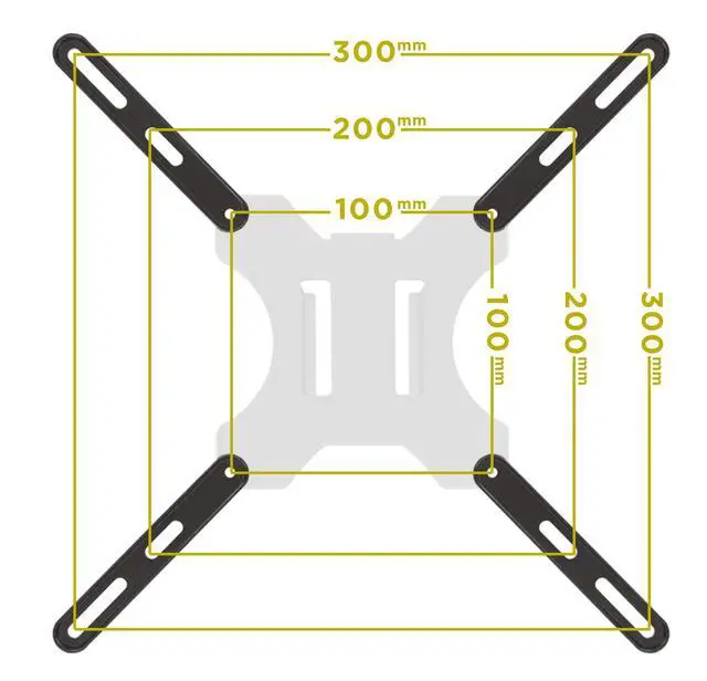 Alt view image 7 of 7 - Mount-It VESA Mount Adapter Kit, 200x200 to 400x400mm, Fits 32-55" TVs | Heavy-gauge steel kit converts 200x200mm mounts to fit 400x200 and 400x400mm patterns