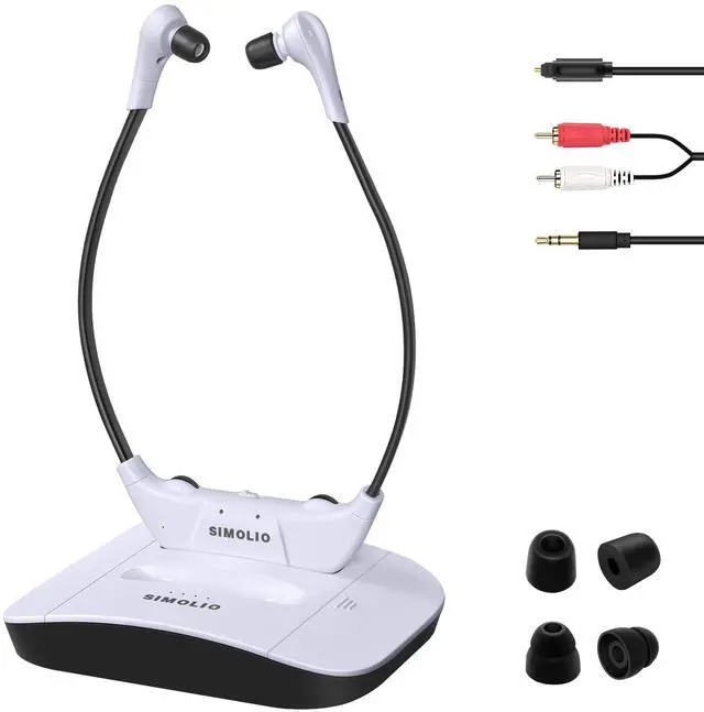 Main image of Wireless TV Headphones for Seniors, TV Hearing Device, 824D1 | Clearer Dialog, Boosted Vol, Separate L/R Balance, Extra Battery, Co-work with Sound bar, 3 Tone, Surrounding Sound Listener