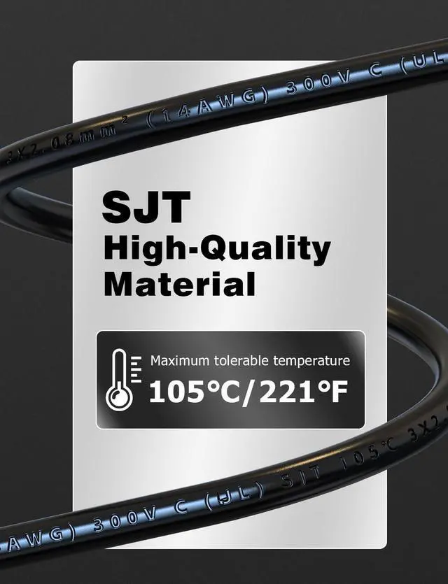 Alt view image 5 of 7 - Power Station Charging Cable 6FT, 14AWG Fast Charging Cable Compatible with Ecoflow Delta/River Series, Bluetti EB3A, Anker 757/767, 125Volt 15A Universal AC Power Cord