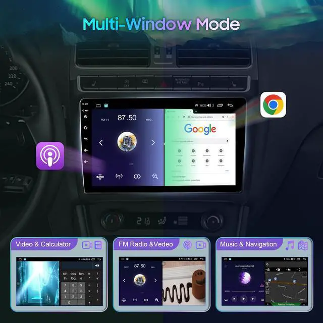 Alt view image 7 of 7 - Car Stereo Compatible with Hyundai Elantra 2012-2013 9inch Radio | Wireless CarPlay,Android Auto,GPS NAV,Touchscreen,Plug-and-Play,Bluetooth,Backup Camera,WiFi,SWC,DSP,IPS,Android 13,2+32G