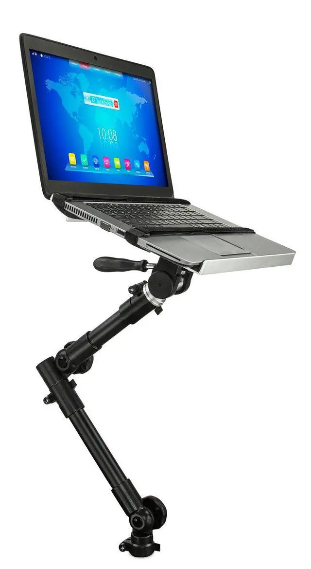 Alt view image 4 of 7 - Car Laptop Mount, No-Drill Passenger Seat Laptop Stand for 1215.4 Inch Laptops up to 9 lbs, Height Adjustable Full Motion Vehicle Laptop Mount