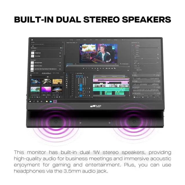 Alt view image 3 of 7 - Mobile Pixels Fold Portable Monitor, 15.6 "1080P Full HD Laptop Monitor | Plug and Play USB C/HDMI Travel Monitors with Smart Case for macOS/Windows/Android/Switch