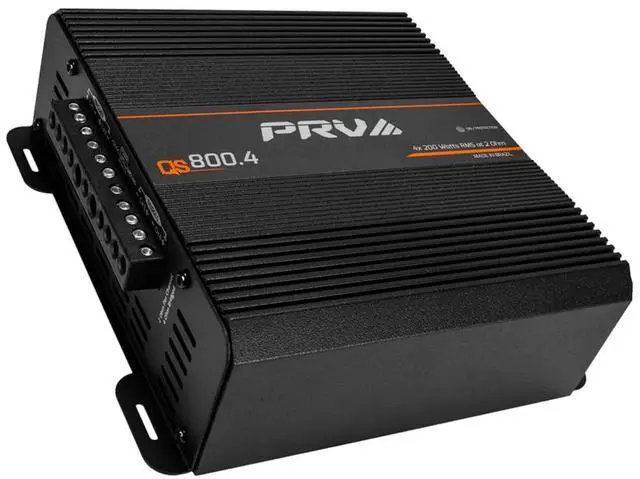 Main image of QS800.4 2 Ohm Compact 4 Channel Car Audio Amplifier 4 x 220 Watts RMS at 2 Ohm - 800 Watt Amp 12 Volts Amp Class D Bridgeable 800x4 High Power Stereo