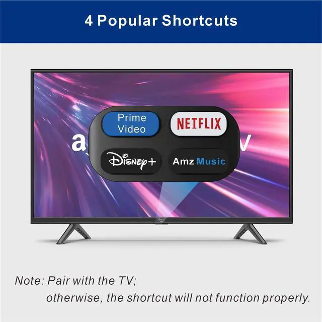Alt view image 4 of 7 - Replacement Smart Ember Remote, Work for Insignia Toshiba TCL Hisense TV | Universal | Aex@ | Voice Control | Bluetooth | Prime Video Netflix Disney+ Amazon Music