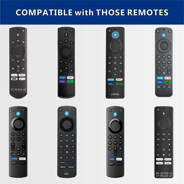 Alt view image 5 of 7 - Replacement Smart Ember Remote, Work for Insignia Toshiba TCL Hisense TV | Universal | Aex@ | Voice Control | Bluetooth | Prime Video Netflix Disney+ Amazon Music