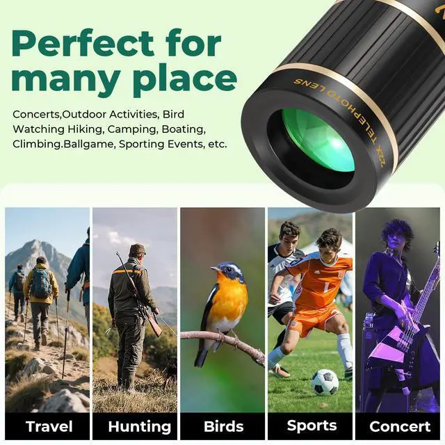 Alt view image 7 of 7 - 22x Phone Telephoto Lens for iPhone and Android | HD Telephoto with Cell Phone Lens Attachments & Silicone Eyecup, Compact for Wildlife Birdwatching Concert Hiking Sport