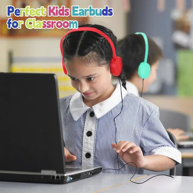 Alt view image 4 of 7 - 18 Pack Class Set Headphones for Students Bulk Headphones for Classroom School Adjustable 3.5mm Wired Earphones Classroom Must Haves Teacher Supplies(Mixed Colors)