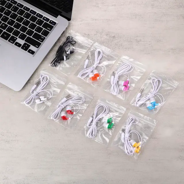 Alt view image 7 of 7 - 50 Pack Bulk Kids Earbuds for Classroom, Student Wired Headphones in Ear Earbuds for School Librariy, 3.5mm Multi Colored Wholesale Earphones for Chromebook Laptop PC