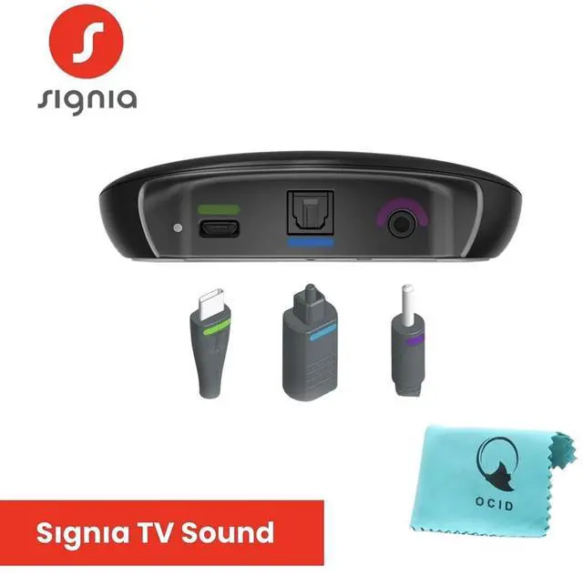 Alt view image 6 of 7 - Signia TV Sound Bluetooth Transmitter Direct Streaming for Hearing Aids | Compatible with Rexton, Miracle-Ear, Signia & Connexx Devices
