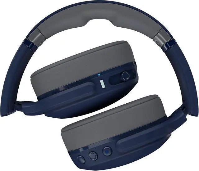 Alt view image 2 of 5 - Crusher Evo Wireless Bluetooth Headphones Blue/Grey, Multi-Sensory Bass, 40Hr Wireless, Noise Isolating Over-Ear, Mic for iPhone/Android, Extra 3ft USB-C to USB-C Charging Cable