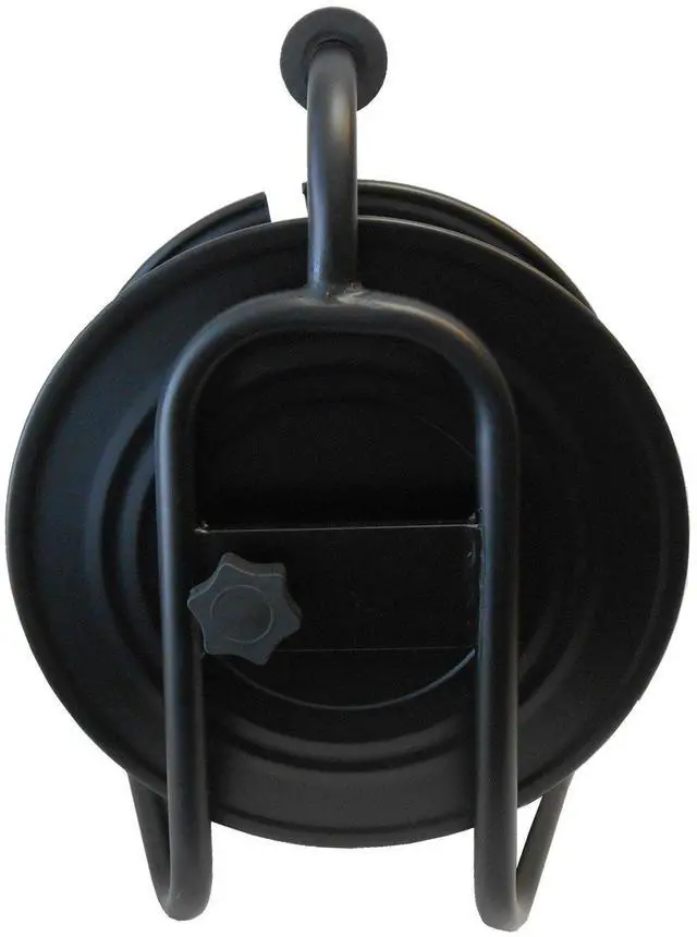Alt view image 2 of 3 - Audio2000'S ADC271B Heavy-Duty Portable All Metal Cable Reel/Cord Reel, Capacity: 722 feet of 6mm Cord