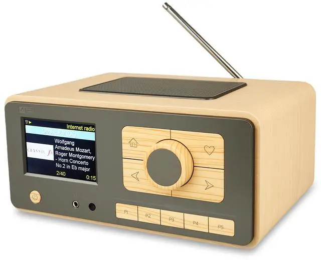 Main image of Ocean Digital WR-393 WiFi Internet Radio with FM, Podcast, Bluetooth Speaker, 3.5" Color Display, 30,000+ Stations, UPnP/DLNA Streaming, Dual Alarm Clock, Sleep Timer, Remote Control, Mains Powered