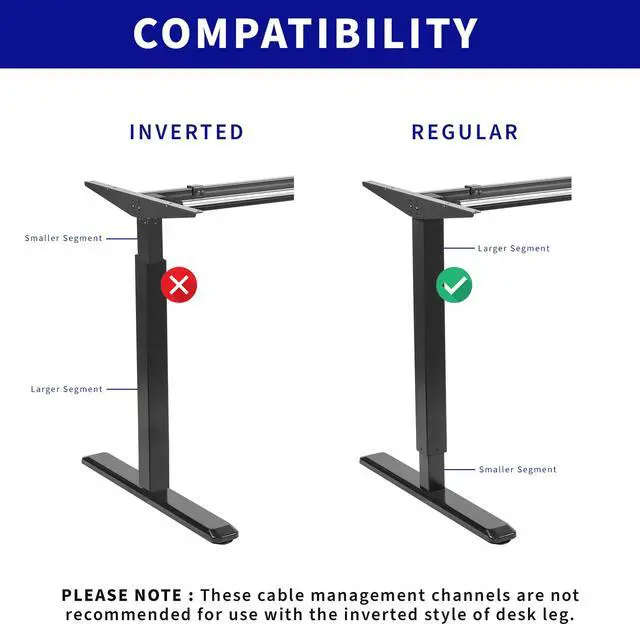 Alt view image 5 of 7 - Black 14 inch Cable Management Channel for Desk Leg, DESK-AC01-1MB | Magnetic Steel Design, Under Desk No Drill Cord Organizer, For Home and Office