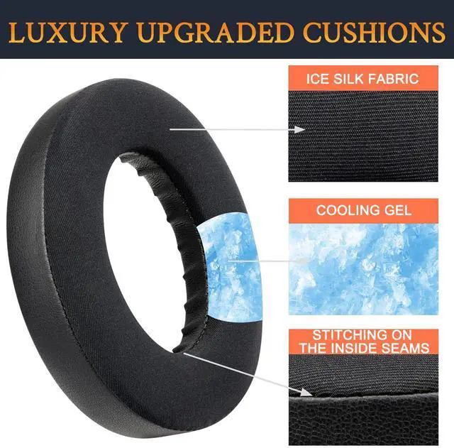 Alt view image 4 of 7 - Cooling Earpads for Bose 700(NC700) Headphones - Black