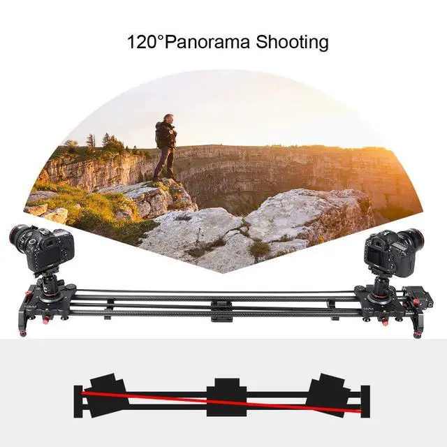 Alt view image 3 of 7 - Camera Motorized Slider,48"/120CM,Automatic Round Trip,Time Lapse,Panoramic Shooting,Video Capture,Slider Smooth and Stable,with Battery