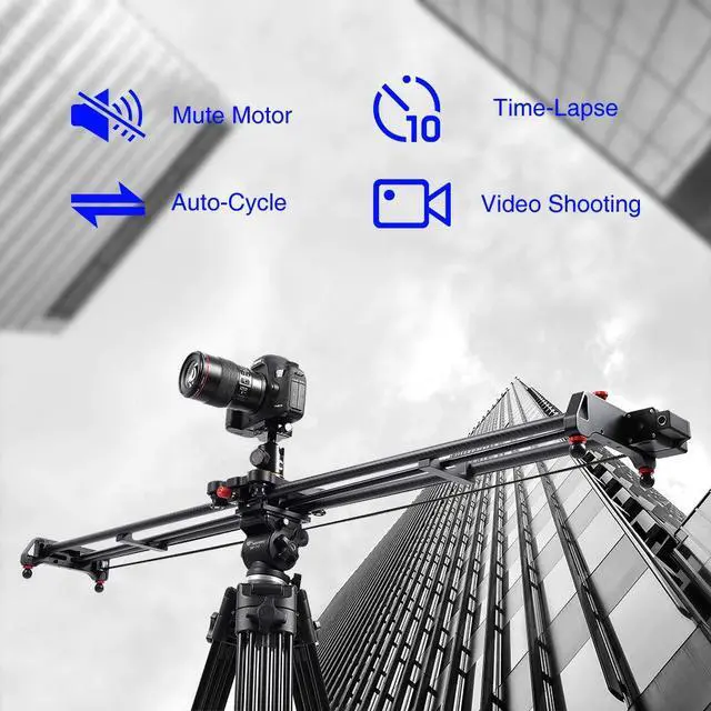 Alt view image 6 of 7 - Camera Motorized Slider,48"/120CM,Automatic Round Trip,Time Lapse,Panoramic Shooting,Video Capture,Slider Smooth and Stable,with Battery