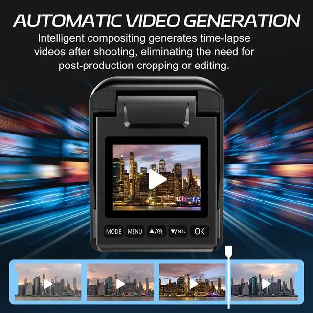 Alt view image 2 of 6 - Time Lapse Camera WiFi Construction Outdoor 4k Timelapse Camera | Captures Plant Growth,City Traffic,Gifts Idea,Nature,Weather Records,110°Angle View,6 Months Battery Life,Include 32 TF Card