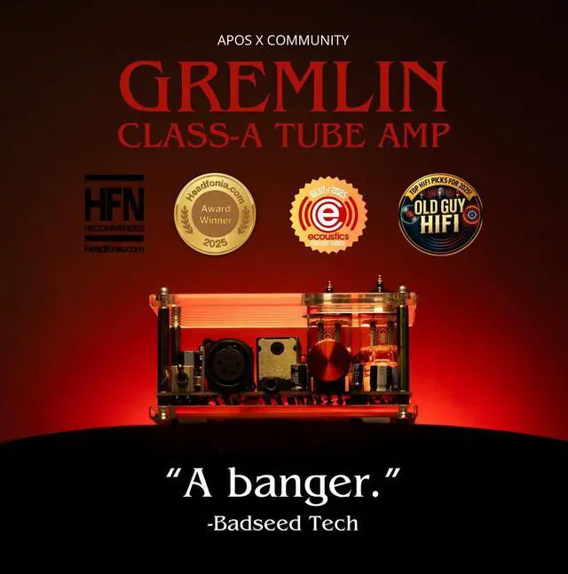 Alt view image 2 of 7 - Gremlin Headphone Amp Headphone Tube Amplifier,Class A Balanced Tube Amp,Replaceable Tubes 12au7,6922/XLR,4.4mm Balanced Interface.Amp for HiFi Desktop Speakers,Loved By Audio Enthusiasts
