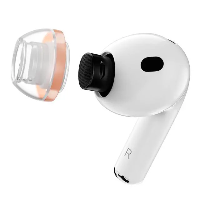 Main image of AuraFine for AirPods Pro 3 Patented Silicone Ear Tips and Adapters with Aura-Rib Dual-Density Core for Dynamic Stability and Enhanced Comfort (one Pair)(Ear Tips Installed) (M)