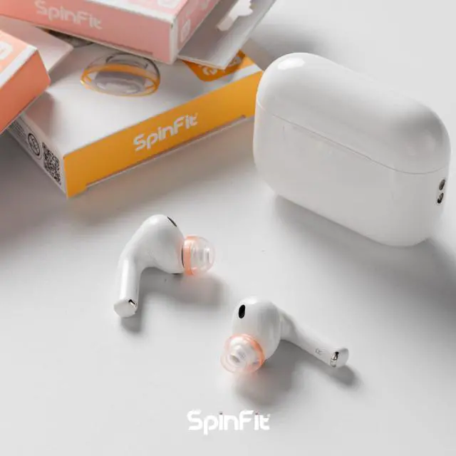 Alt view image 5 of 5 - AuraFine for AirPods Pro 3 Patented Silicone Ear Tips and Adapters with Aura-Rib Dual-Density Core for Dynamic Stability and Enhanced Comfort (one Pair)(Ear Tips Installed) (M)