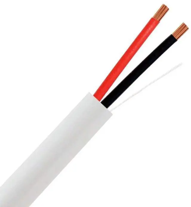 Main image of 100Feet 16AWG 2 Conductor Speaker Wire 16/2 100Ft 99.9% Oxygen Free Copper ETL Listed & CL3 Indoor Speaker Cable White