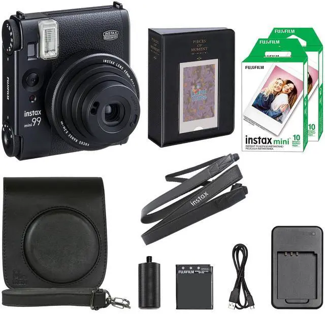 Main image of Instax Mini 99 Instant Camera with Carrying Case + Fuji Instax Film Value Pack (20 Sheets) Accessories Bundle (Black)