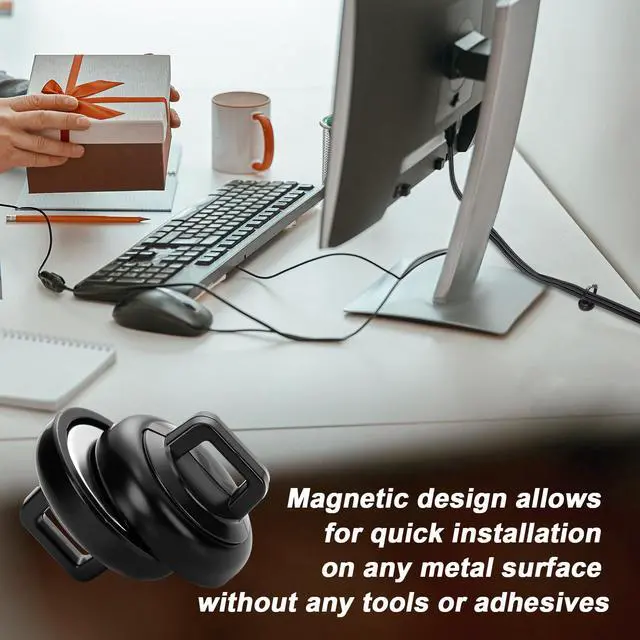 Alt view image 5 of 6 - 30 Set Magnetic Zip Tie Mount and Nylon Cable Ties, 19 mm Multipurpose Wire Cable Holder Mount Wire Clips Management Electrical Organization Supplies (Black)