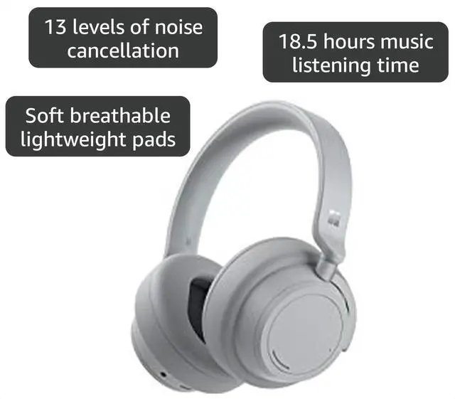 Alt view image 3 of 7 - NEW Surface Headphones 2 - Light Gray