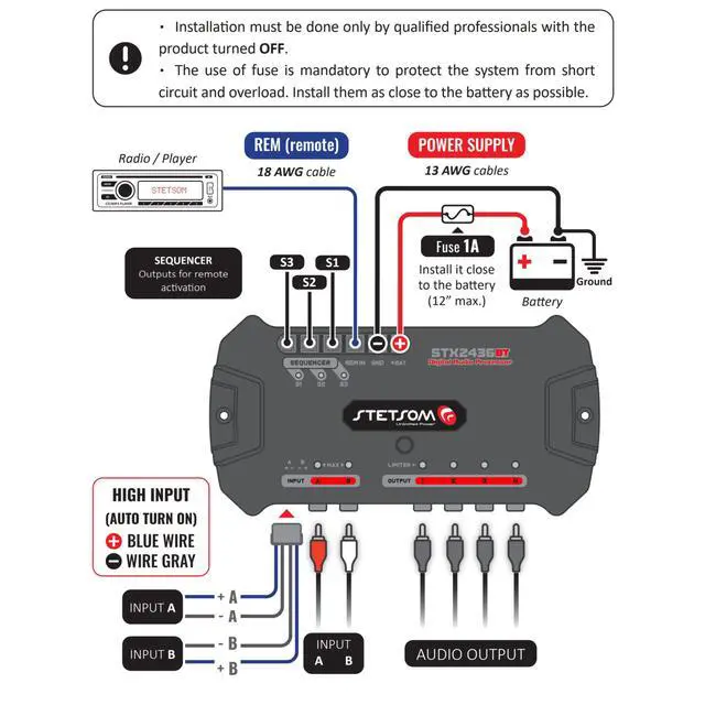 Alt view image 5 of 7 - STX 2436 Bluetooth DSP PRO - Digital Signal Processor, DSP PRO, Equalizer, Exclusive APP, Band Graphic, High Precision Crossover, Filters, Voltmeter, Limiter, Digital Audio Processor