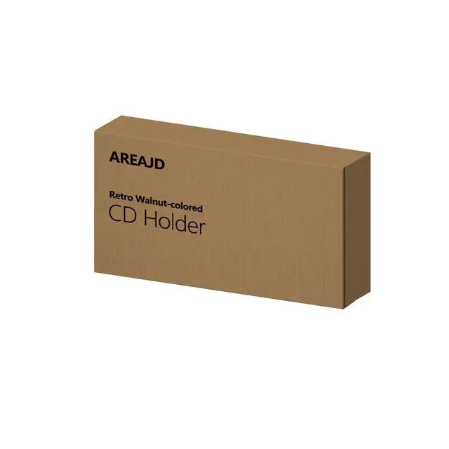 Alt view image 7 of 7 - Retro Walnut-colored MDF CD Holder Desk Rack Organizer, Cute Holds 30 CD Case, Cd Holder Stand, CD Storage/Shelf/Tower/Stand Dollar, Fit for Theatre Room
