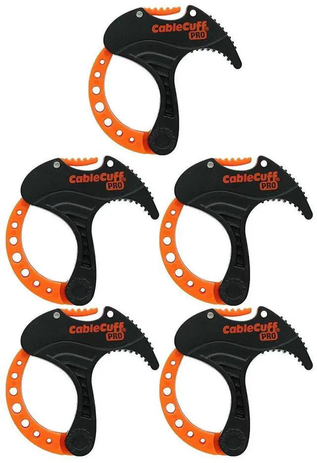 Main image of PRO (5 Pack: 5x Small 1 Inch Diameter) Adjustable, Reusable, Cable Tie Replacements for Extension Cords or Electronics